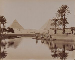 Utsikt över pyramiderna, Egypten, 1893